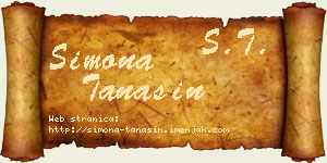 Simona Tanasin vizit kartica